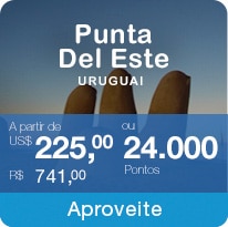 Punta Del Este Uruguai A partir de US$ 225,00 R$ 741,00  ou 24.000 Pontos Aproveite